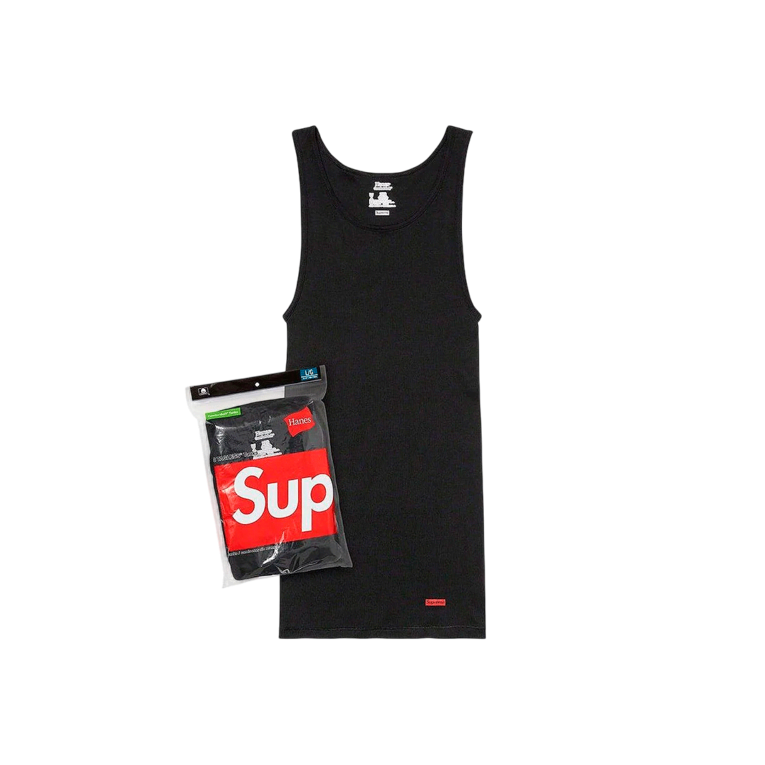 Supreme®/Hanes® Tagless Tank Tops Black (3 Pack)