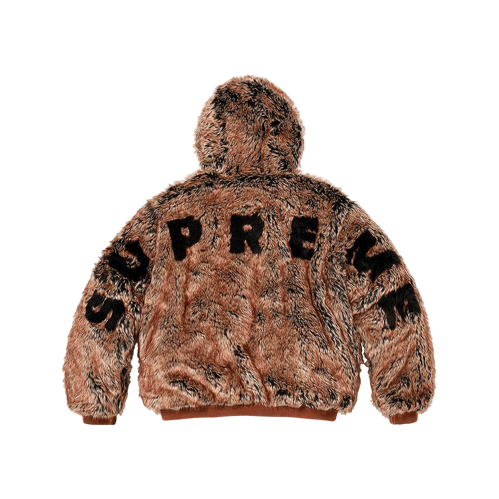 Supreme Reversible Faux Fur Hooded Work Jacket