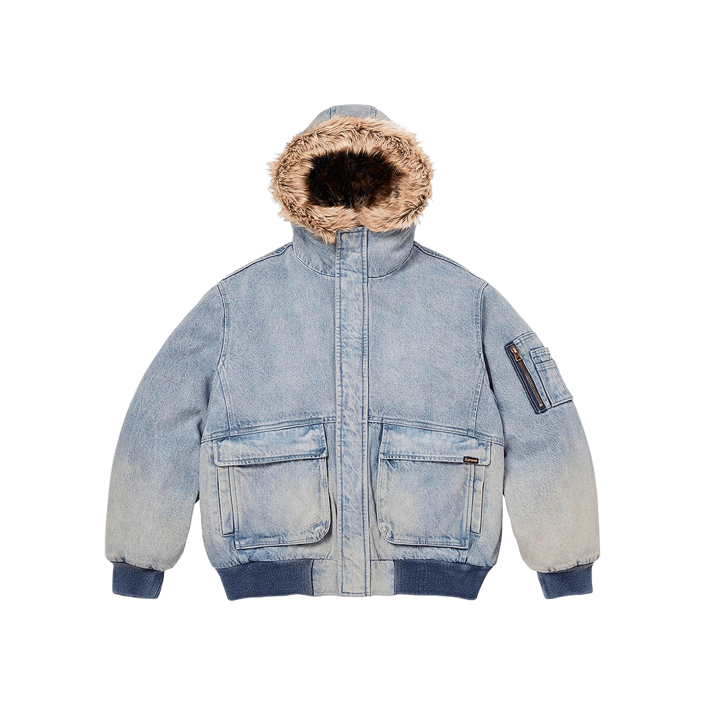 Supreme Reversible Faux Fur Hooded Work Jacket