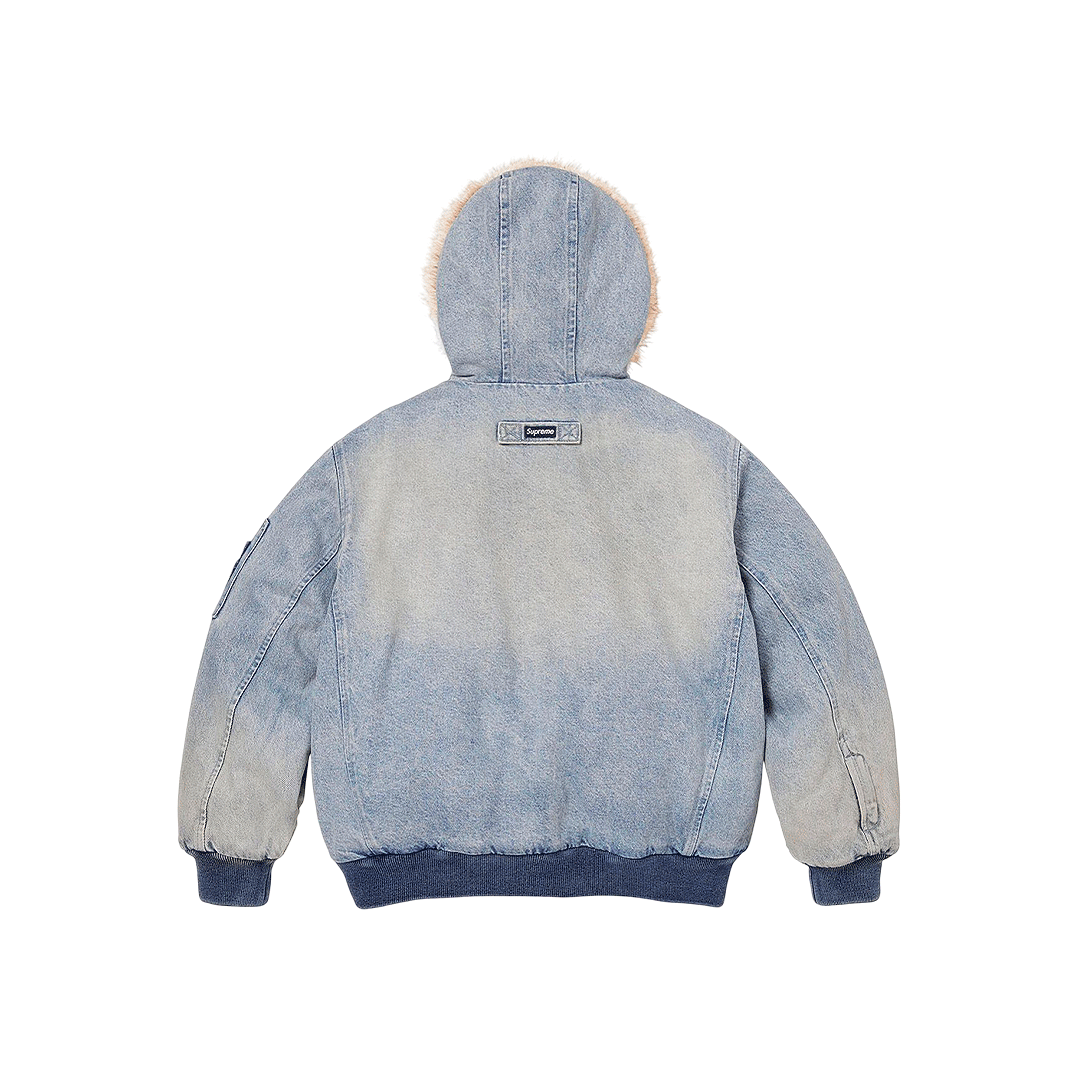 Supreme Reversible Faux Fur Hooded Work Jacket