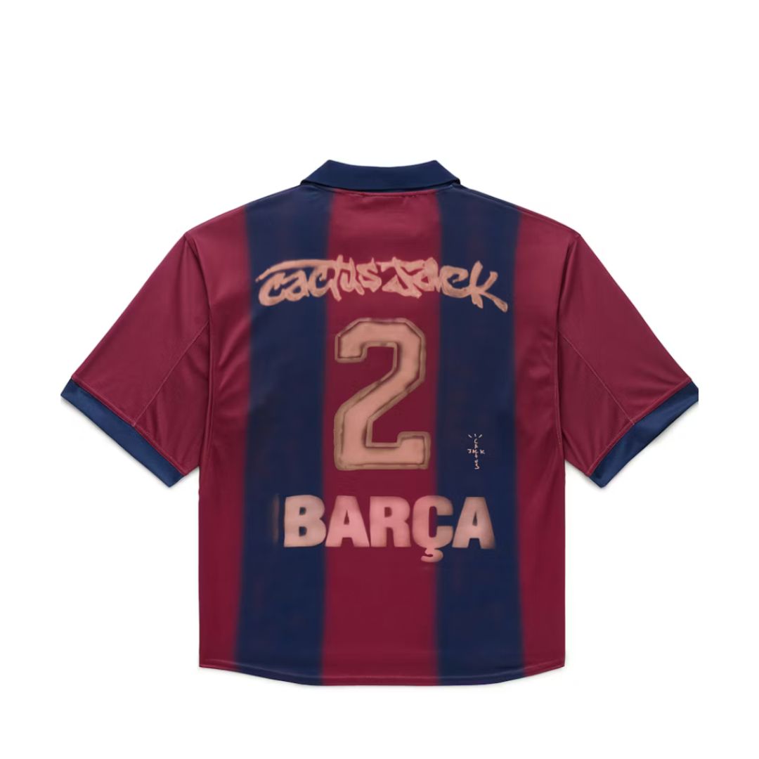 Travis Scott x Nike x FC Barcelona Retro 2000/01 Home Skeleton Jersey Multicolor